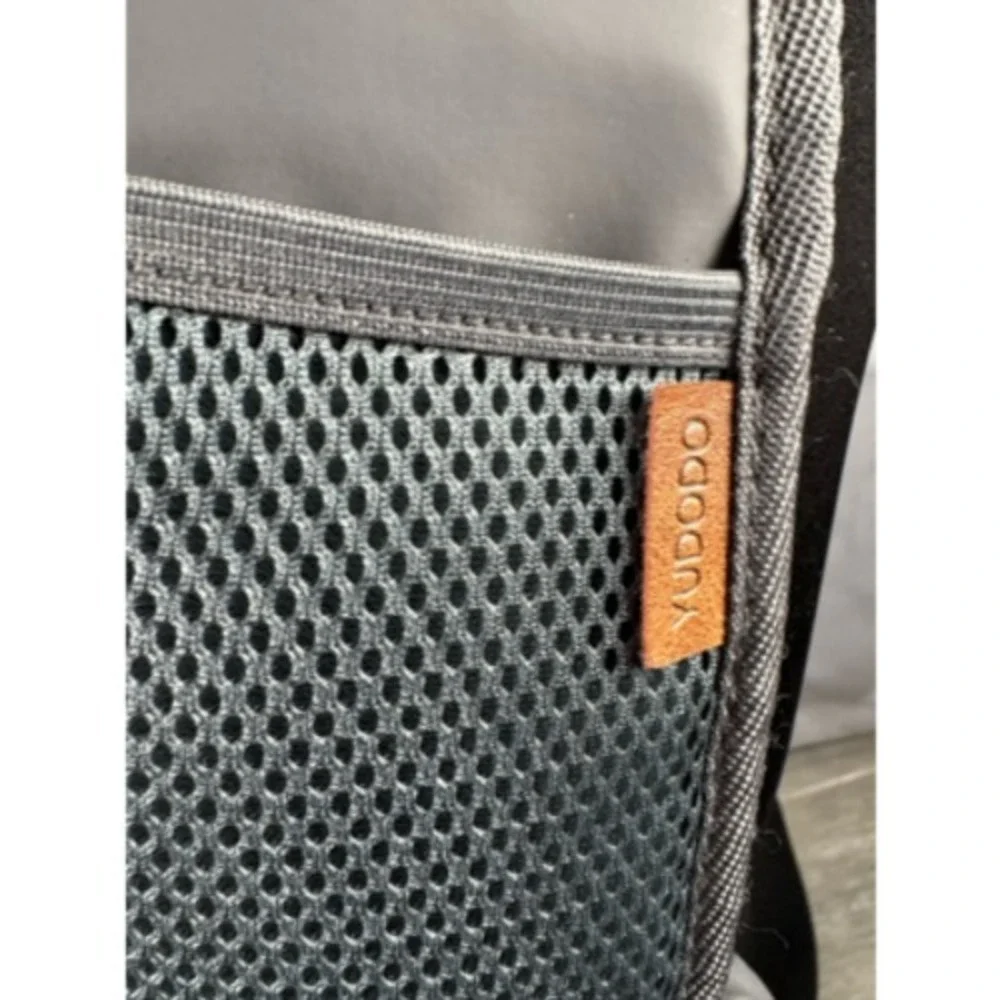 Yudodo Pet Small Dog Cat Sling Carrier Gray Pink‎ Mesh Travel Shoulder Bag